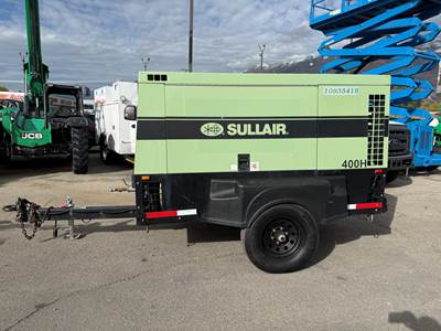 Used Air Compressor 400 CFM High Pressure 2019 Sullair Cummins Diesel Portable Trailer Mounted Rotary Screw