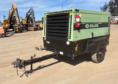Used Air Compressor 400 CFM High Pressure 2018 Sullair Cummins Diesel Portable Trailer Mounted Rotary Screw