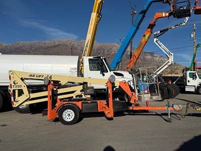 Tow Behind Aerial Boom Lift 2018 JLG T350 35' Platform with Jib Portable Manlift Articulating Towable