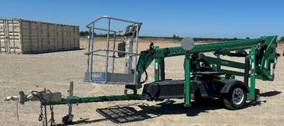 Used Tow Behind Aerial Boom Lift 2016 JLG T350 35' Platform with Jib Portable Manlift Articulating Towable