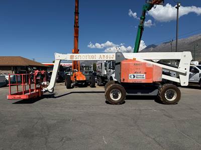 Used Aerial Boom Lift 2016 Snorkel AB60J 60' Platform 4x4 Kubota Diesel Manlift Articulating Man Lift Boomlift