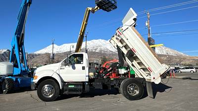 Dump Truck 2013 Ford F-750 Cummins Diesel 6 Speed Bobtail NON-CDL!! LOW MILES!!