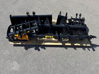 NEW UNUSED Mini Excavator Attachment Set Quick Coupler, Rake, Ripper, Grapple,  Augers, Buckets