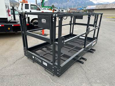 Telehandler Work Platform NEW 4' x 7' 8" Man Basket 1,700 LB Capacity 2 Entry Doors Manbasket
