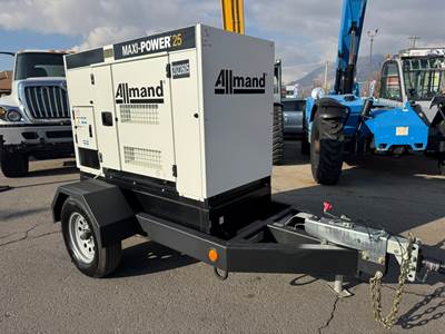 Used Like NEW Generator 20 KW 2022 Allmand Maxi-Power25 Diesel Portable Trailer Mounted LOW HOURS!! NON DEF!