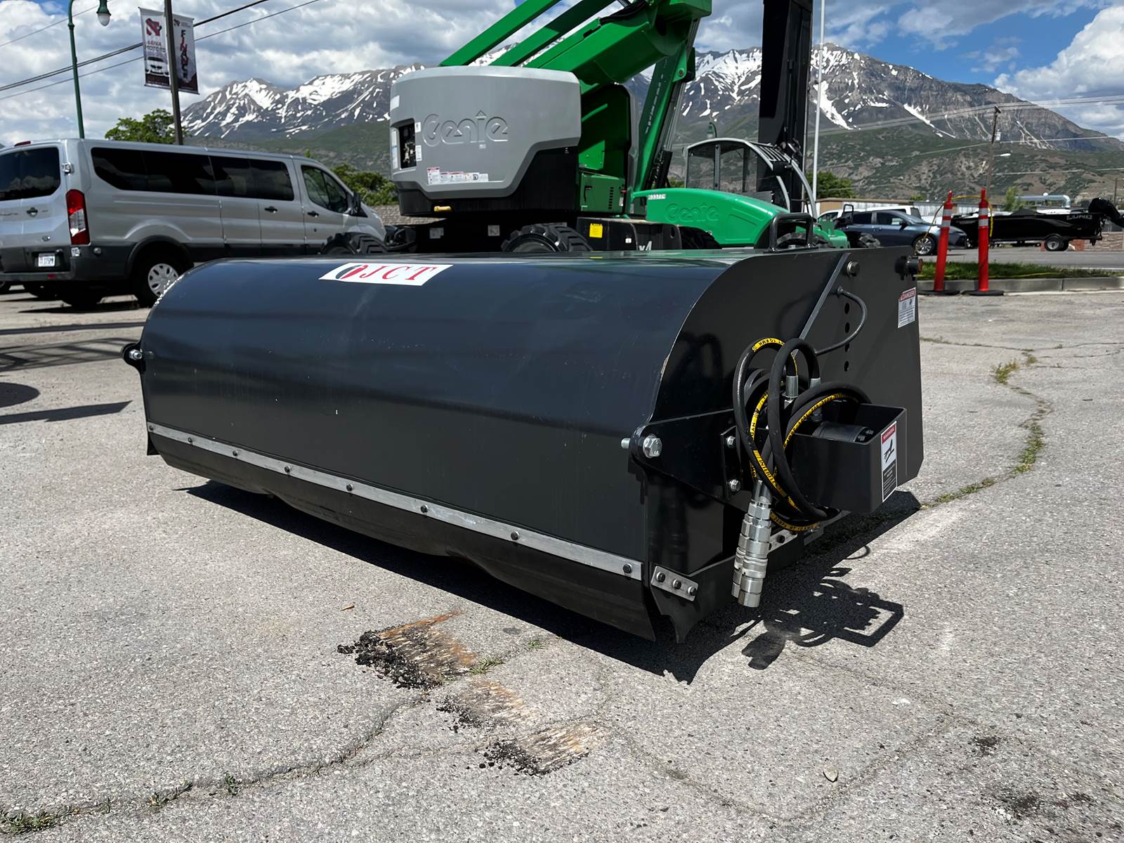 NEW UNUSED Box Broom Sweeper 72" Skid Steer Attachment 2023 Heavy Duty