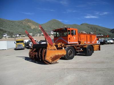 Used Airport Runway Rotary Snow Blower / Plow 1992 Schmidt DF4000 4x4 Diesel