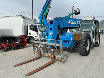 Telehandler Forklift 2008 Genie GTH-1056 4x4x4 10,000 LB 56' Reach Diesel Telescopic Fork Lift Enclosed Cab