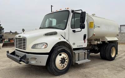 Used Water Truck 2,000 Gallon 2020 Freightliner M2 Cummins Diesel, 6 Speed