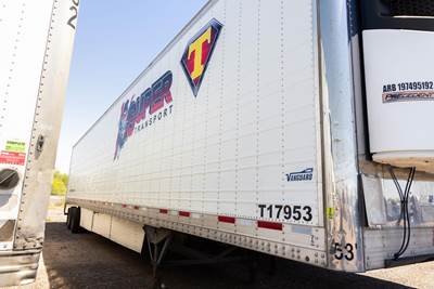 Vanguard 53 ft Reefer Trailer - Sliding Axle, Swing Door, Thermo King