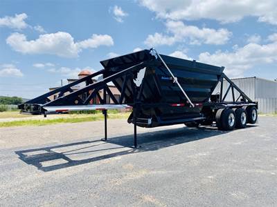 De Lucio USA 42x102 Tri Axle Steel Bottom Dump Trailer - 4 Bag Air Ride, Fixed Spread Axle