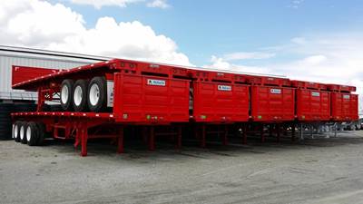 De Lucio USA 48x102 Tri Axle Steel Flatbed Trailer - Air Ride, Fixed Axle