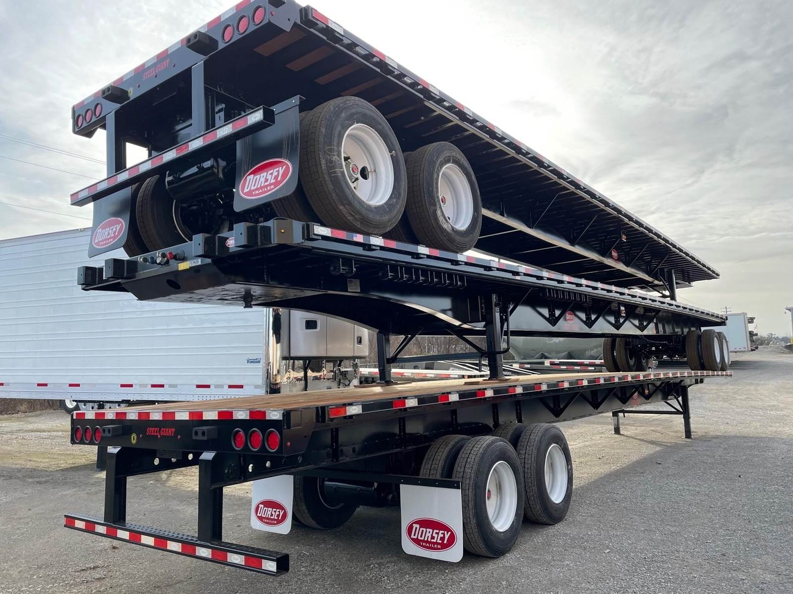 2023 Dorsey 53x102 Steel Flatbed Trailer Spring, Sliding Axle For