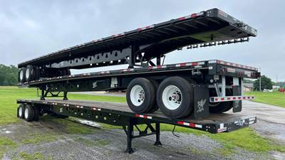 Manac 48x102 Steel Flatbed Trailer - Air Ride, Sliding Axle