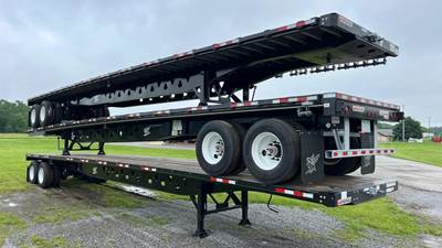 Manac 48x102 Steel Flatbed Trailer - Air Ride, Sliding Axle
