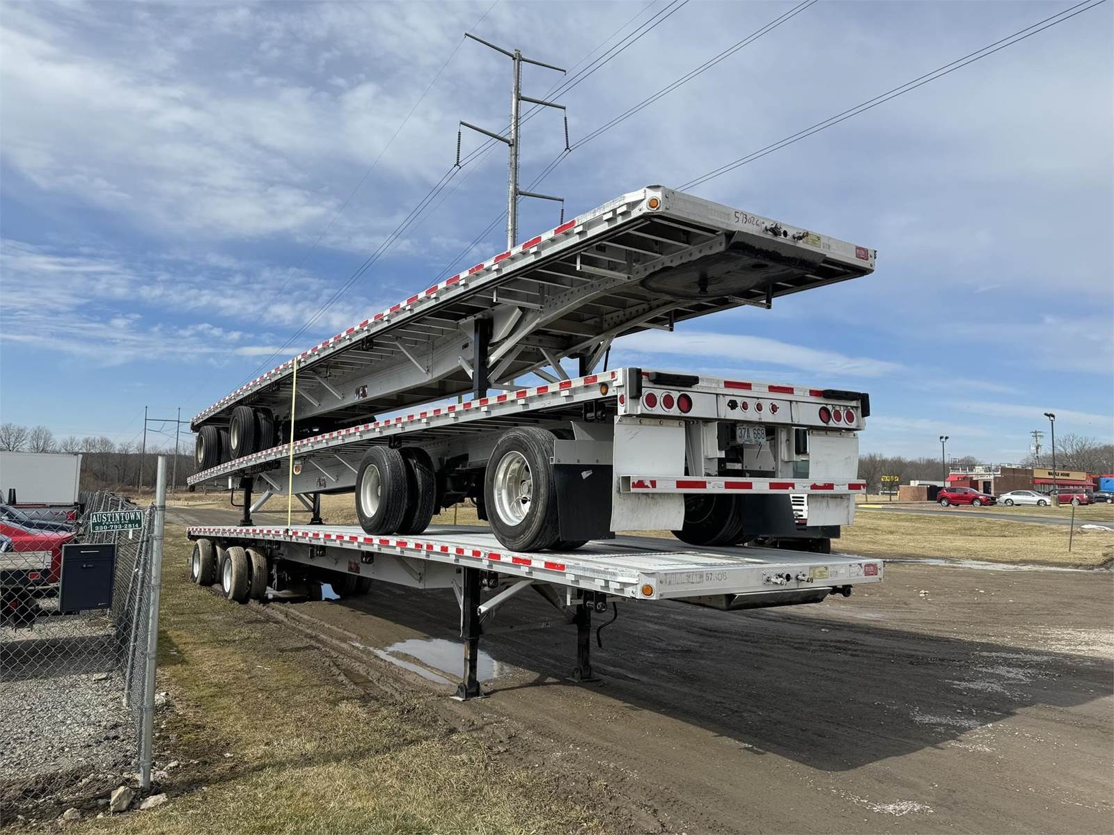 2017 Reitnouer 53x102 Aluminum Flatbed Trailer Air Ride, Sliding