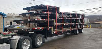 Transcraft DTL-2100 48x102 Steel Flatbed Trailer - Air Ride, Fixed Spread Axle