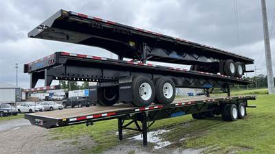 Wabash 48x102 Steel Flatbed Trailer - Spring, Sliding Axle
