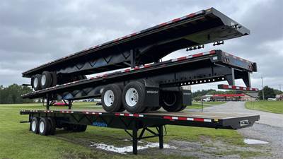 Wabash 48x102 Steel Flatbed Trailer - Air Ride, Sliding Axle
