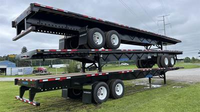 Wabash 48x102 Steel Flatbed Trailer - Air Ride, Sliding Axle