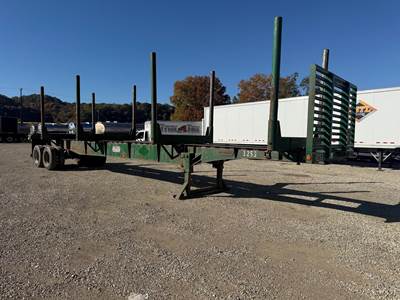 McLendon 45x102 Tandem Axle Steel Log Trailer - Spring, Fixed Axle