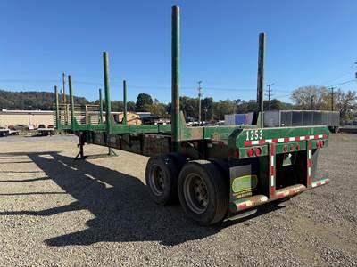 McLendon 45x102 Tandem Axle Steel Log Trailer - Spring, Fixed Axle