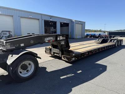 Rogers 50x102 Tri Axle Steel Lowboy Trailer - Air Ride, Fixed Axle