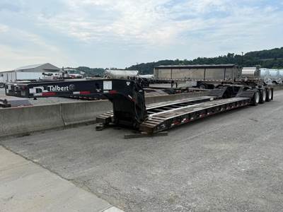 Talbert 55CC 53x102 Tri Axle Steel Lowboy Trailer - Air Ride, Fixed Axle