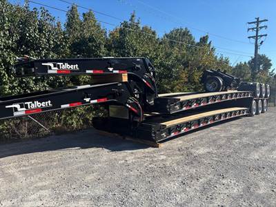 Talbert 55CC 53x102 Tri Axle Steel Lowboy Trailer - Air Ride, Fixed Axle