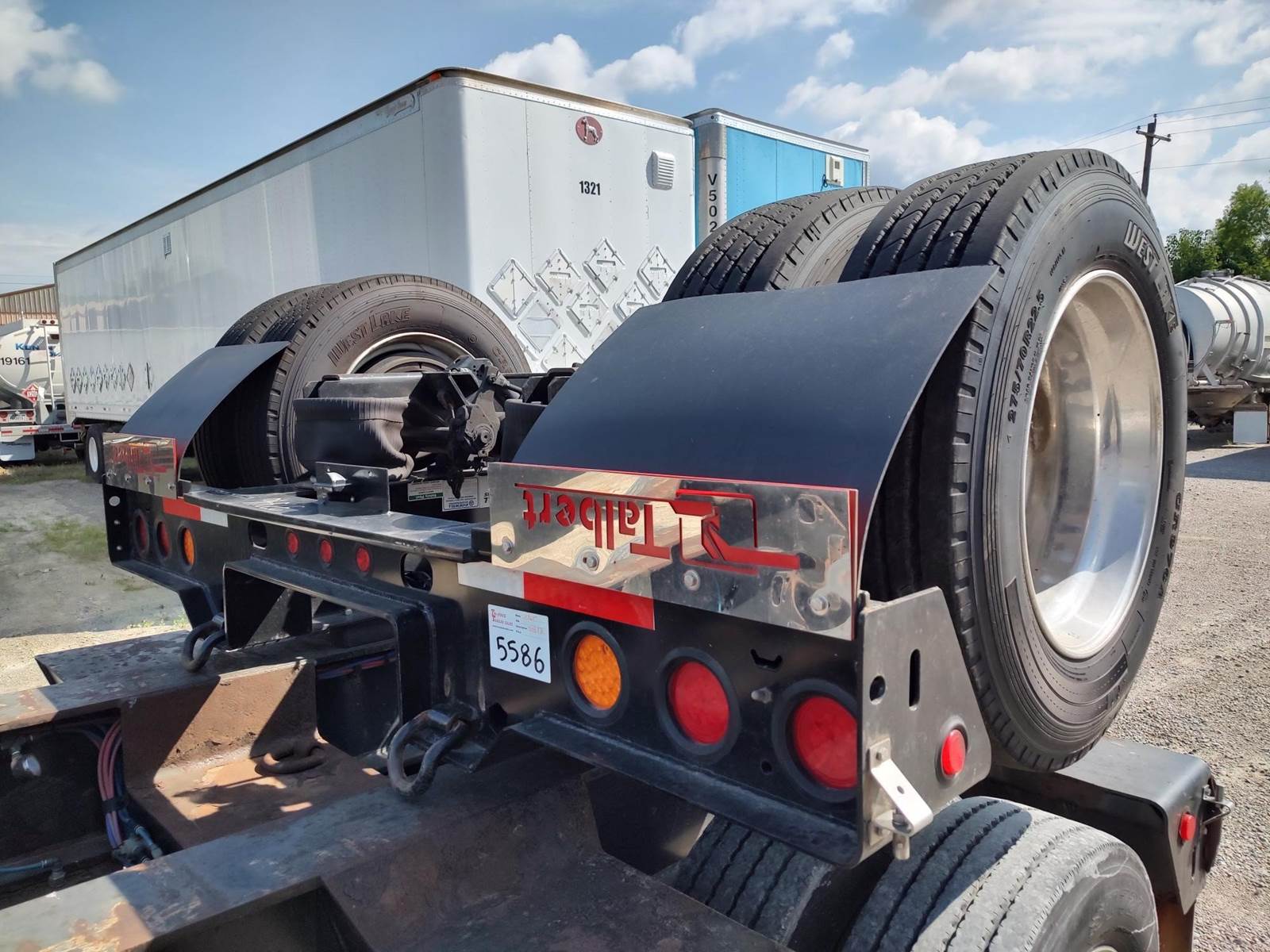 2018 Talbert 5ft Single Axle Steel Lowboy Trailer Air Ride For Sale