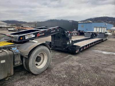 XL Specialized 55 TON 15" DECK HEIGHT W/WHEEL COVERS Lowboy Trailer