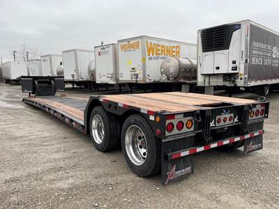 XL Specialized 40 TON MINI DECK HYDRAULIC FULL WIDTH NECK WET LIN Lowboy Trailer