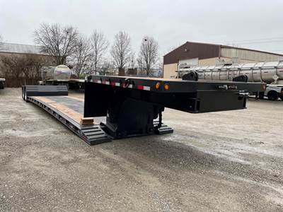XL Specialized 40 TON MINI DECK HYDRAULIC FULL WIDTH NECK WET LIN Lowboy Trailer