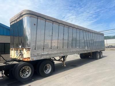 Fruehauf 45x102 Tandem Axle Stainless Steel Open Top Trailer - Air Ride, Sliding Axle