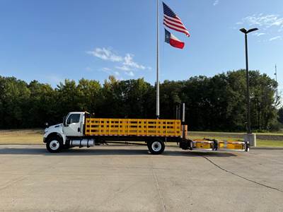 2026 International MV Attenuator Truck - New with full warranty - Cummins - Allison Automatic - New Flatbed - New TMA - New Arrow Board - Stake Rails