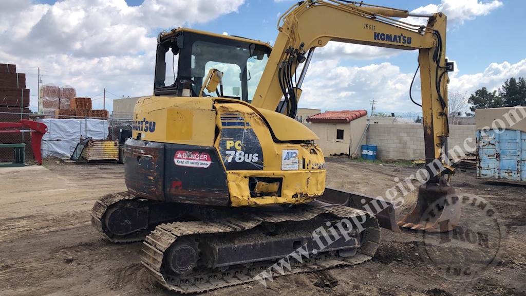 2011 Komatsu PC78 US8 Excavator With Blade For Sale, 6,484 Hours