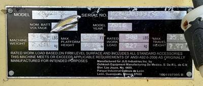 2016 JLG 2632ES Electric Scissor Lift