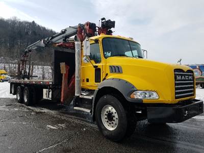 Mack Granite GU813 Crane Truck - 415HP, 10 Speed Manual