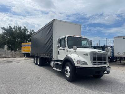 Freightliner M2 112 Tandem Axle Curtain Side Truck - 435HP, 10 Speed Automatic