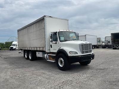 Freightliner M2 112 Tandem Axle Curtain Side Truck - 350HP, 10 Speed Automatic