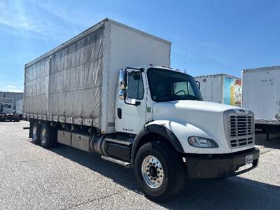 Freightliner M2 112 Tandem Axle Curtain Side Truck - 350HP, 10 Speed Automatic