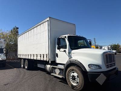 Freightliner M2 112 Tandem Axle Curtain Side Truck - 350HP, 10 Speed Automatic