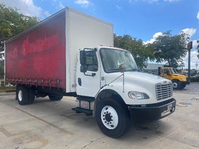 Freightliner M2 Single Axle Curtain Side Truck - Cummins, 240HP, 6 Speed Automatic