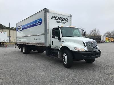 International MV607 Box Truck - 220HP, 6 Speed Automatic, Roll up Door