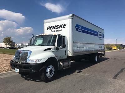 International MV607 Box Truck - 220HP, 6 Speed Automatic, Roll up Door