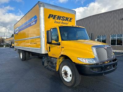 International MV607 Box Truck - 220HP, 6 Speed Automatic, Roll up Door
