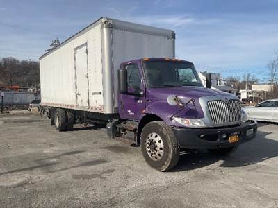 International MV607 Box Truck - 250HP, 6 Speed Automatic, Roll up Door