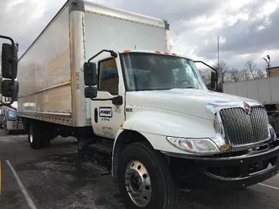 International MV607 Box Truck - 220HP, 6 Speed Automatic, Roll up Door