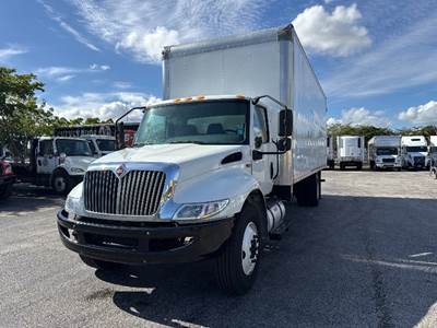 International MV607 Box Truck - 220HP, 6 Speed Automatic, Swing Door