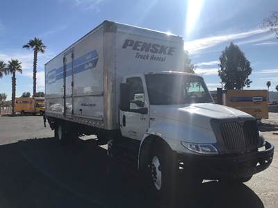 International MV607 Box Truck - 220HP, 6 Speed Automatic, Roll up Door